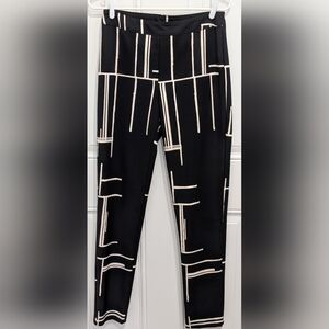 Joseph Ribkoff Black and White Geometric Pants